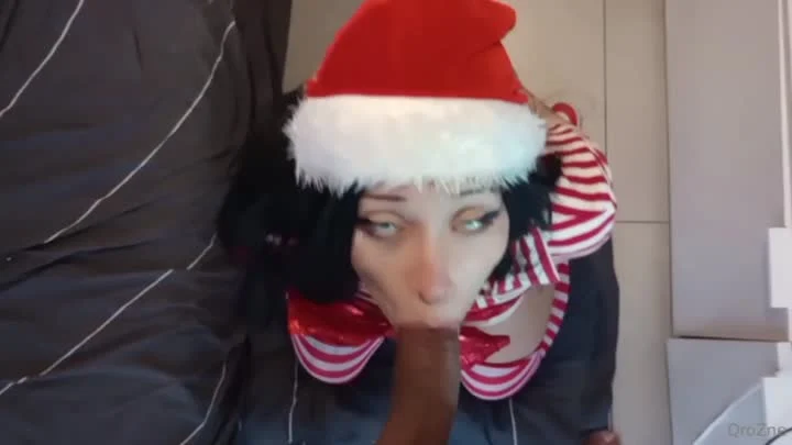 Amber Kai dando um boquete profundo até as bolas