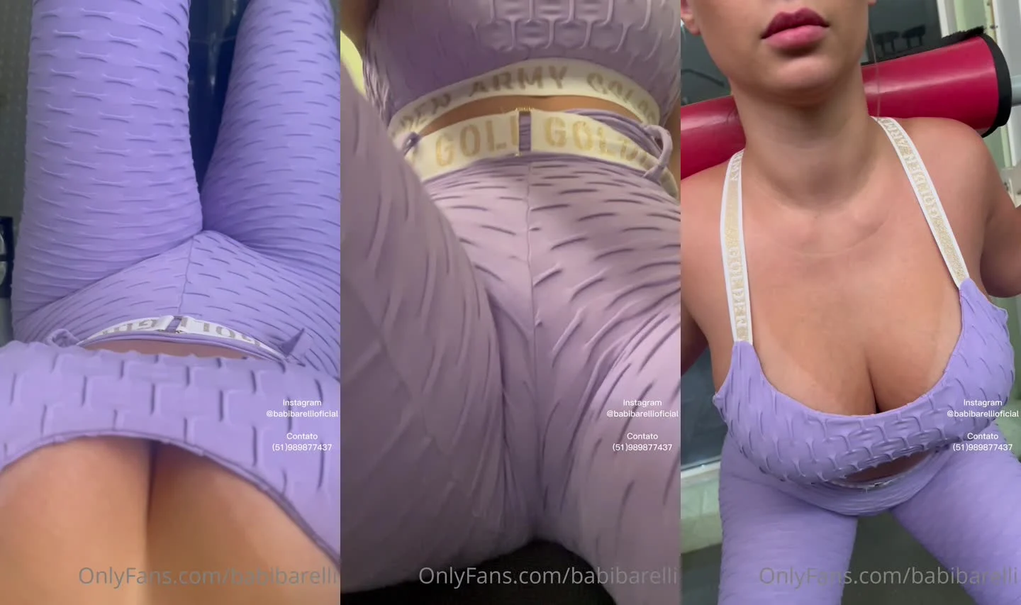 Babi Barelli exibe o pacotão sensual na academia!