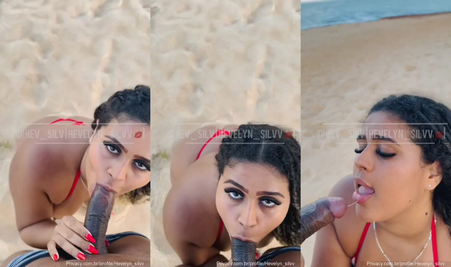 Boquete Ardente na Praia com Morena Rabuda Sem Cortes