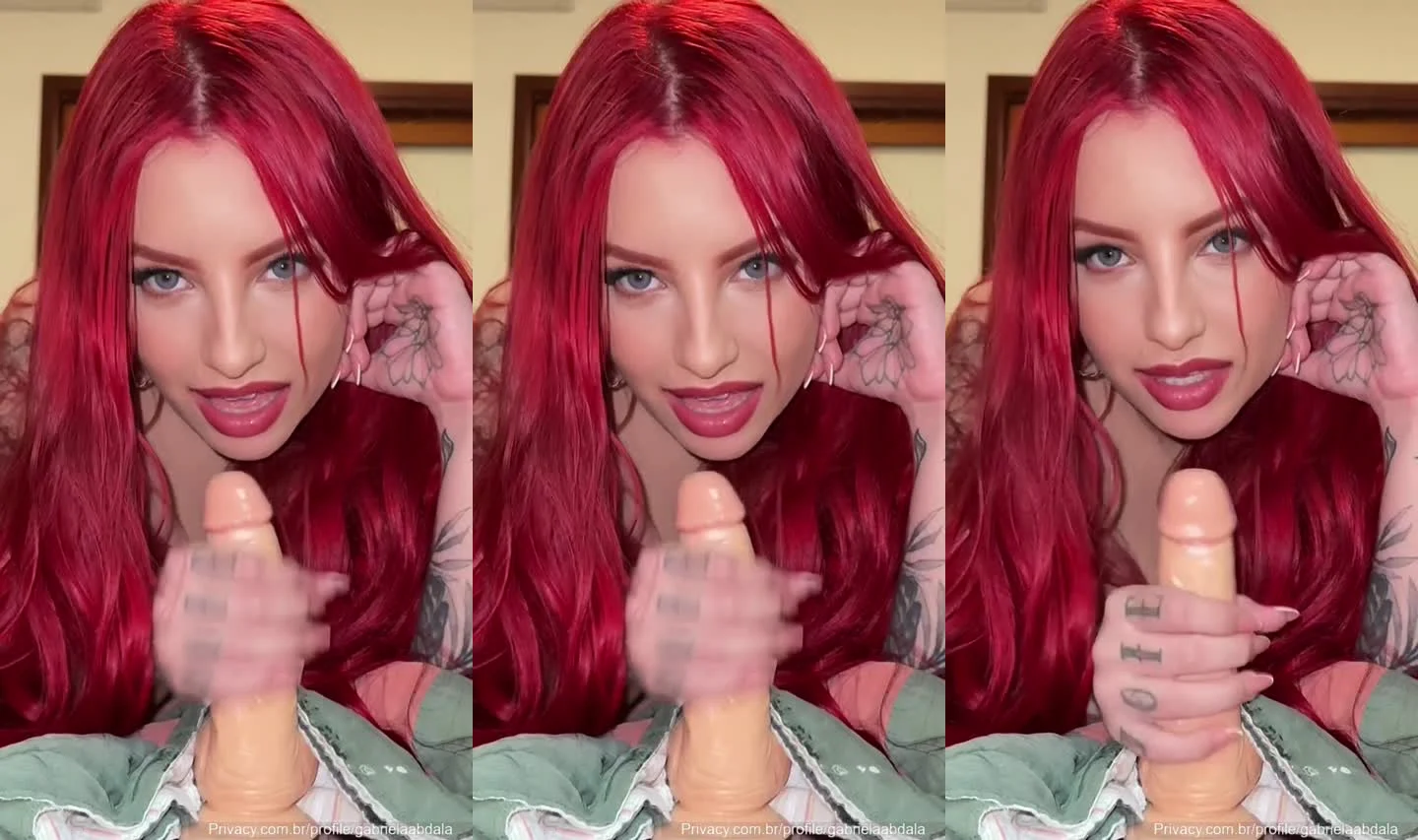 Gabriela Abdala se masturba com vibrador no Erome