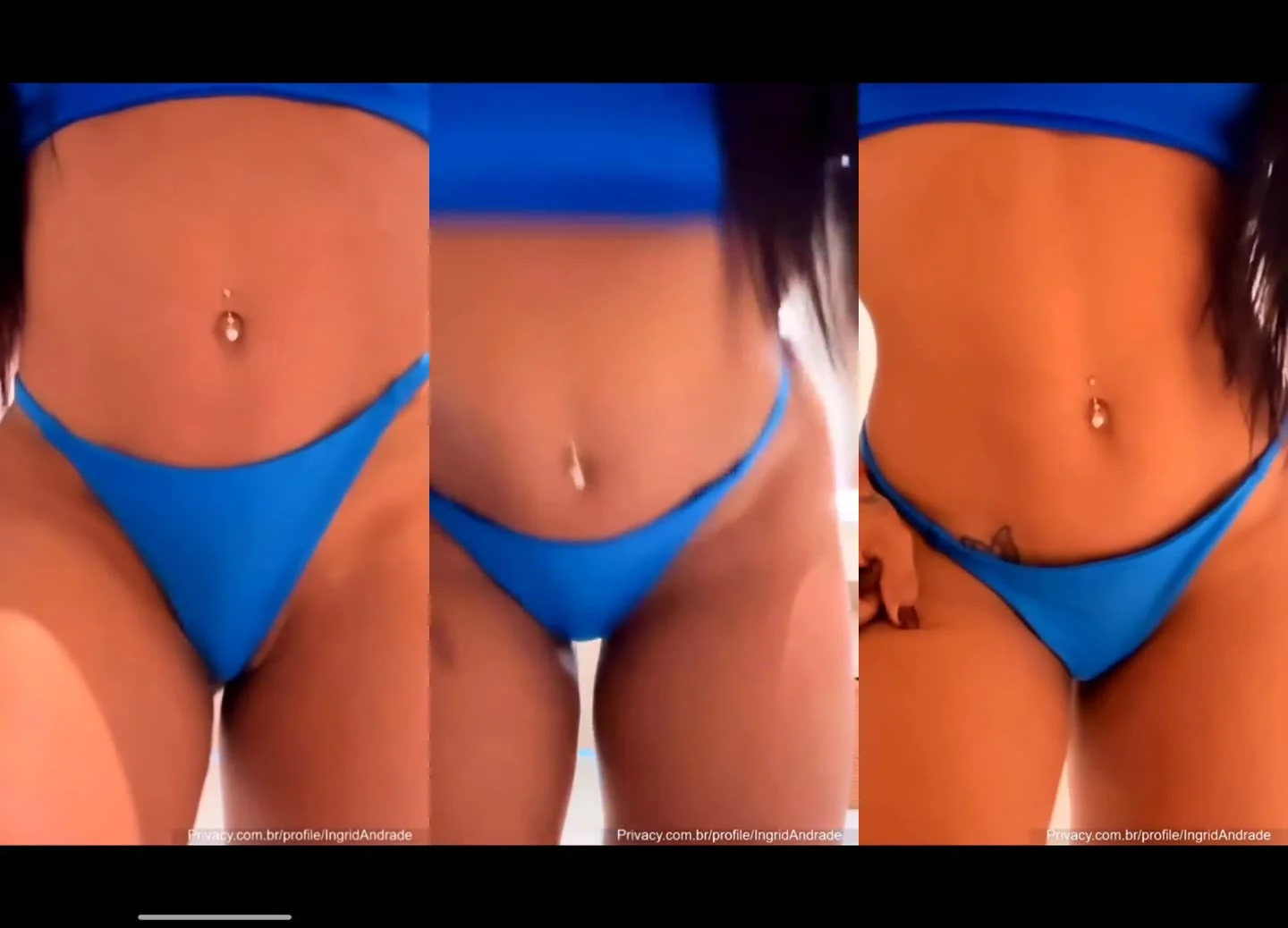 Ingrid Andrade se exibe de calcinha com a buceta à mostra