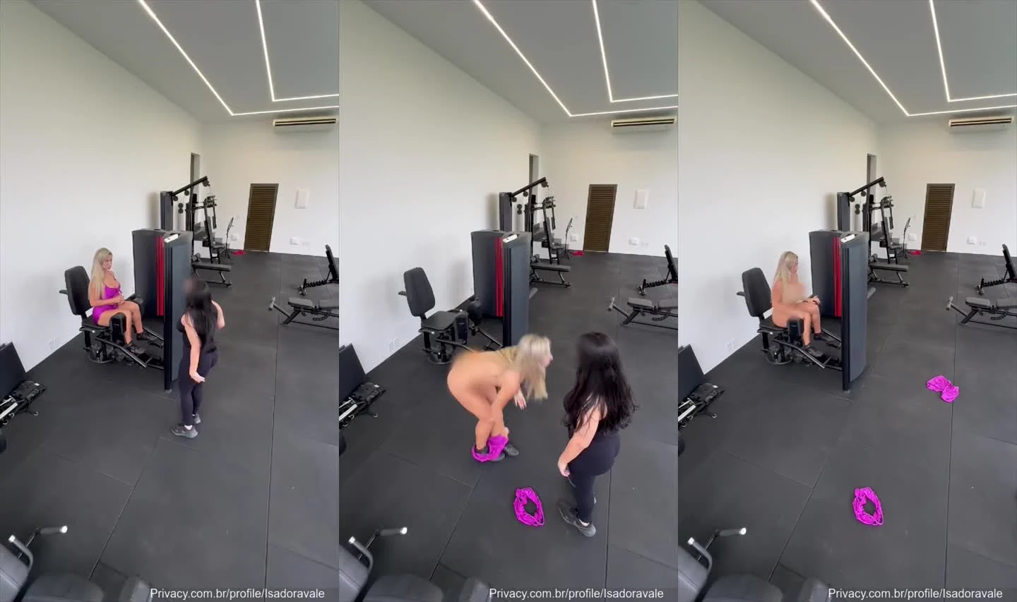 Isadora Vale mostra tudo enquanto malha peladinha no OnlyFans