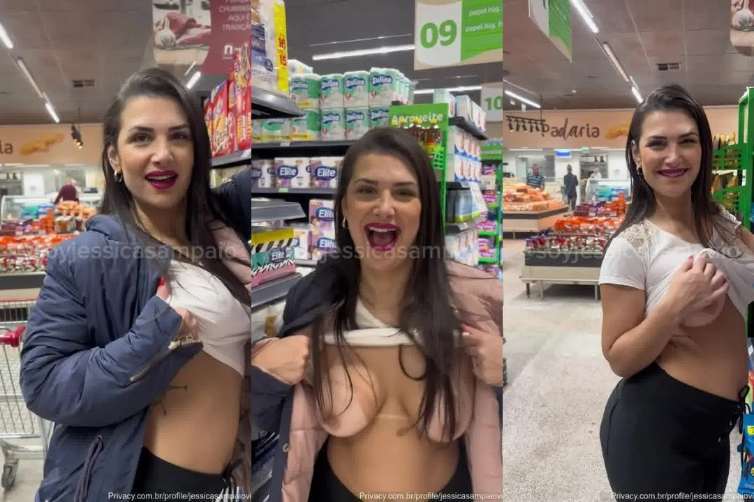 Jessica Sampaio do Onlyfans fazendo putaria no corredor do supermercado