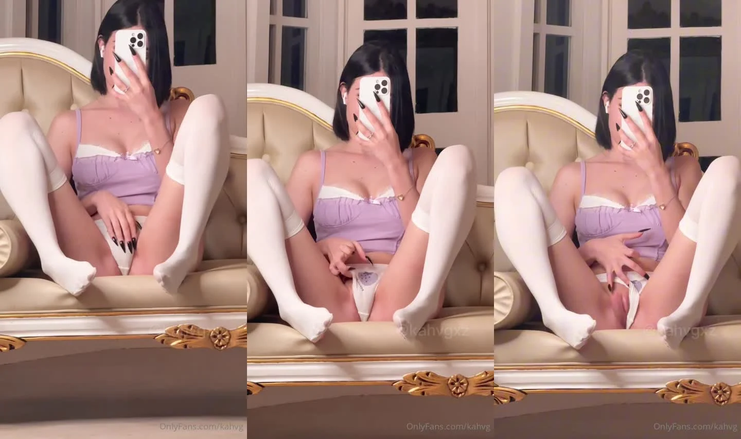 Karina Veiga Transando Gostoso no Sofá com Tudo Vazado