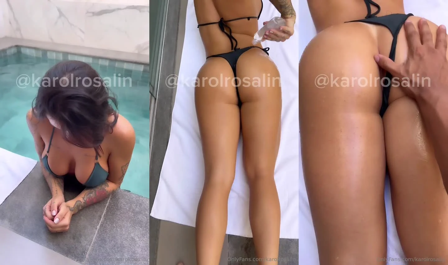 Karol Rosalin pelada na piscina do OnlyFans transando gostoso