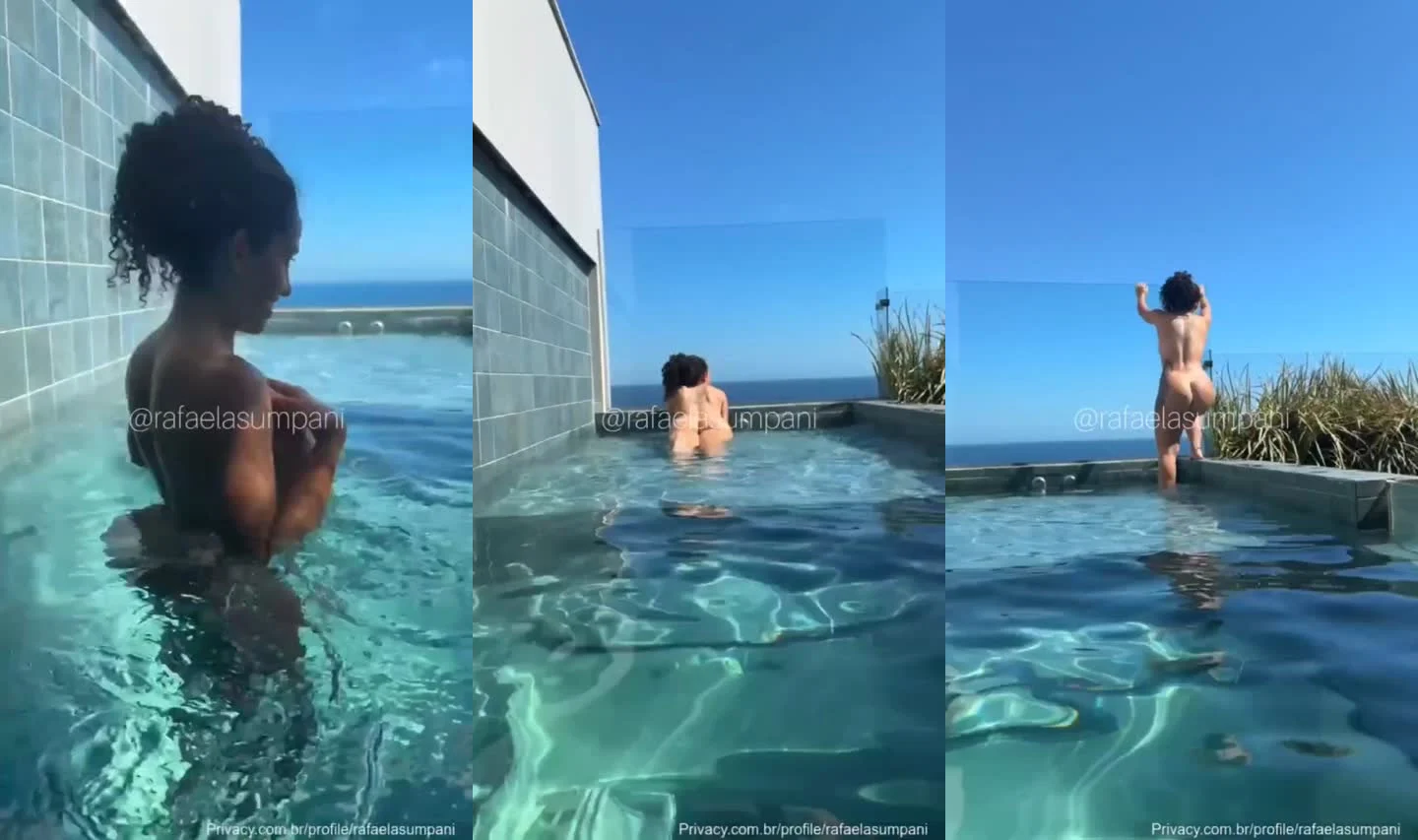 Rafaela Sumpani Exibe o Corpo Pelado na Piscina