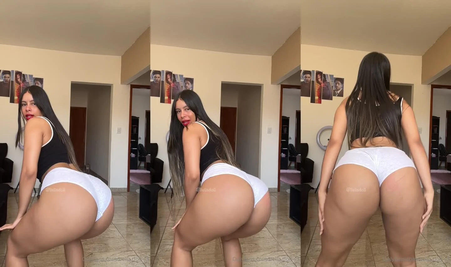 Bella Doll rebola a bunda gostosa de shortinho e mostra tudo