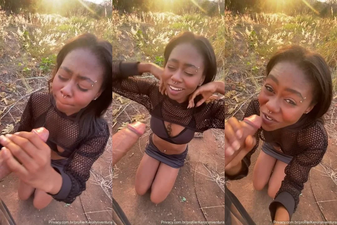 Kerollyn Ventura Mamando um Pauzudo no Mato Selvagem