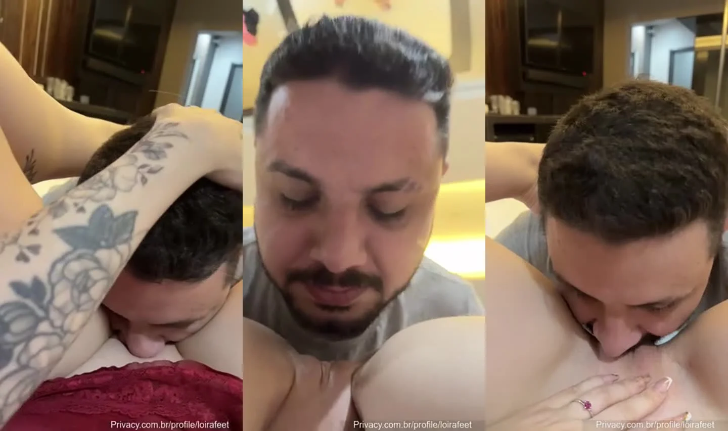 Loira recebe chupada intensa na buceta molhada e goza na boca