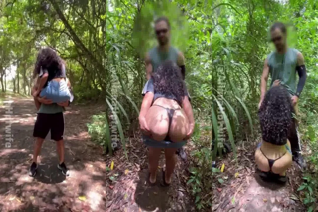 Onlyfans: Allana Hotwife chupando no mato com putaria total