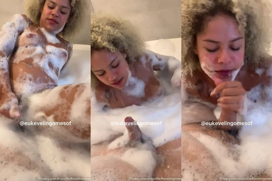 Peituda Kevelin Gomes levando rola forte na banheira de motel