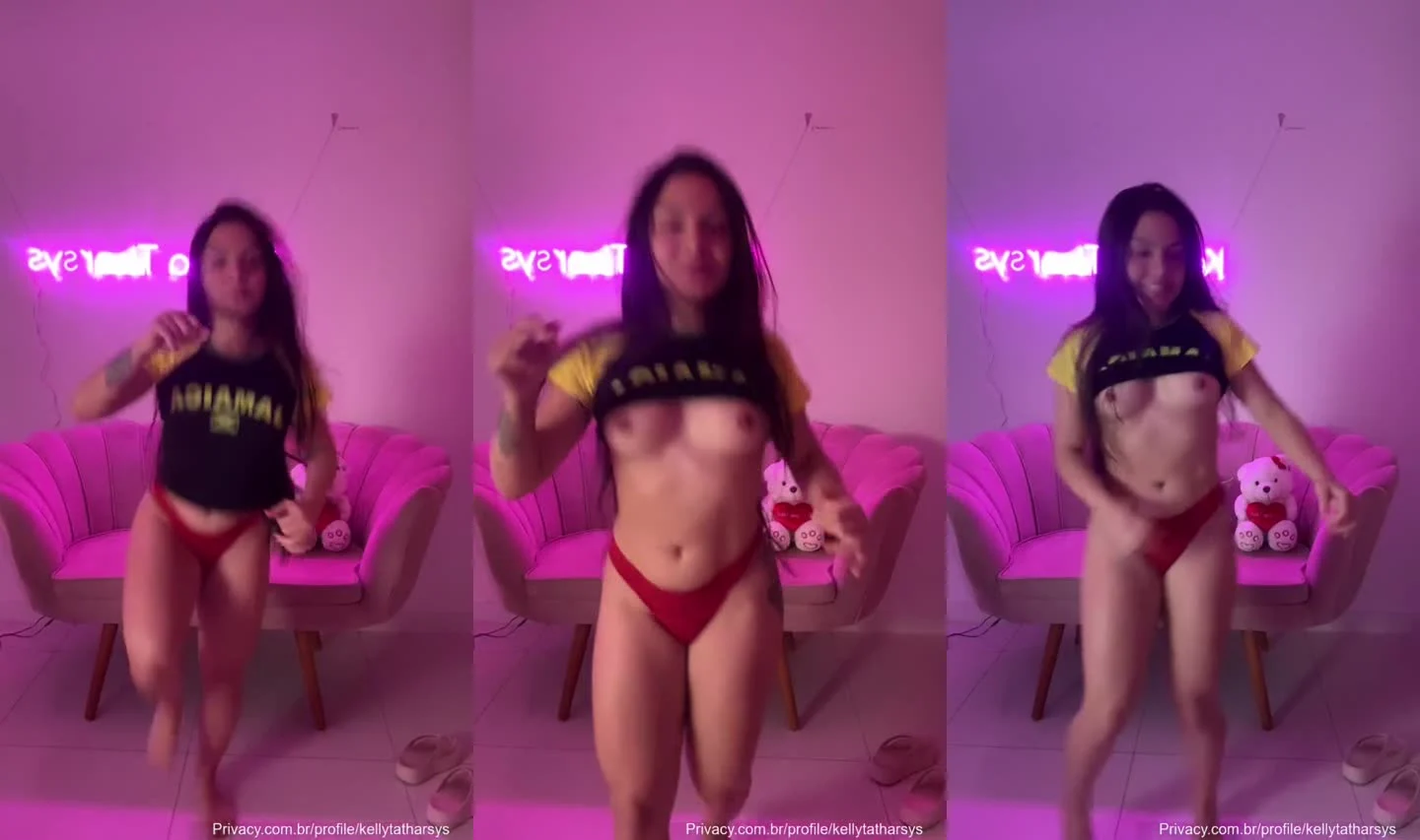 Que delícia, Kellyta Tharsys mostra tudo e rebola com muita vontade no Telegram