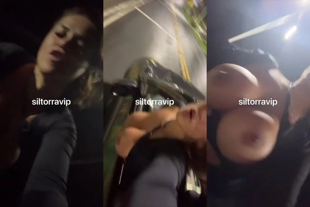 Sil Torra pelada se exibindo com tesão no carro